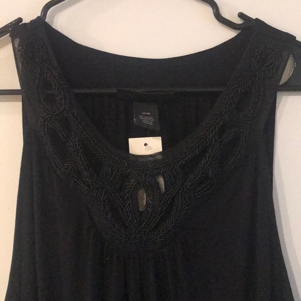 NWT Lane Bryant Maxi Dress with Beaded Neckline
